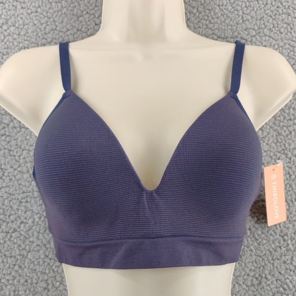 ThirdLove Other - ThirdLove Bra Women's Large Blue 360 Fit Wireless New With Tags